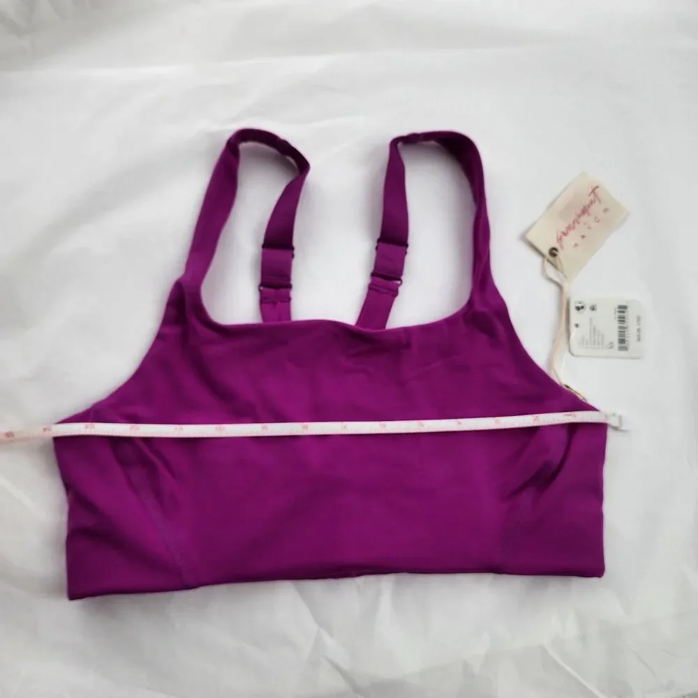 Free People x Hatch Never Better‎ Square Neck Maternity Sports Bra XS NWT Berry